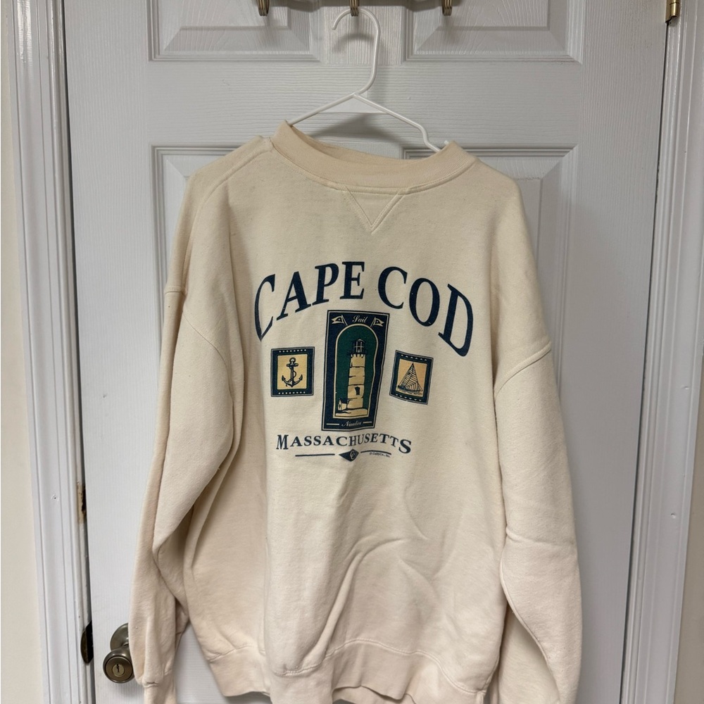 AG Adriano Goldschmied Cream Cape Cod Crewneck Sweater Vintage